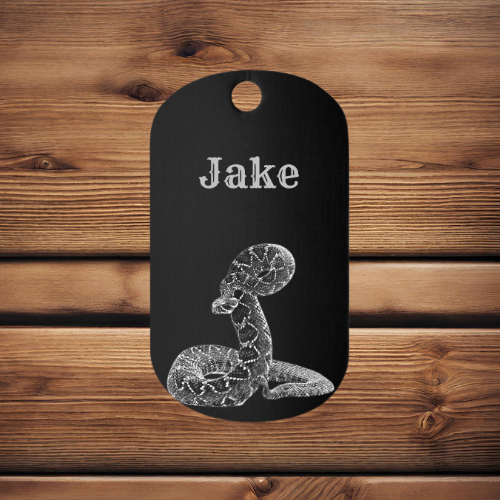 Personalized Black Dog Tag